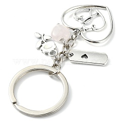 Natural Rose Quartz Keychain&nbsp;KEYC-JKC01081-01