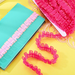 10M Double Layer Polyester Lace Ribbon&nbsp;OCOR-TA0004-14G