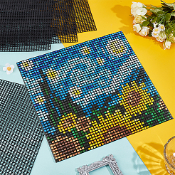 DIYヒューズビーズに使用する正方形のプラスチックペグボード  ブラック  323x321x1.5mm&nbsp;KY-WH0816-003