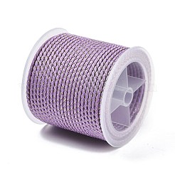 綿芯とメタリック糸を使用した11mポリエステル編み込みコード  ライラック  2.5mm  約10.0465ヤード（11m）/ロール&nbsp;OCOR-Z006-01-03