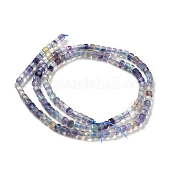 天然石蛍石ビーズ連売り  多面カット  キューブ  3x3x3mm  穴：0.6mm  約135個/連  15.35''（39センチメートル）&nbsp;G-D467-A03