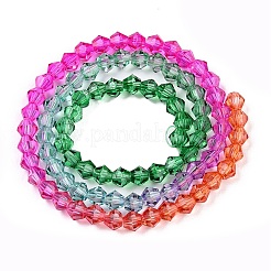 Gradient Color Baking Paint Glass Bead Strands&nbsp;DGLA-A039-T6mm-A011