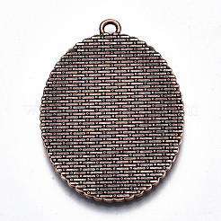 Tibetan Style Alloy Pendant Cabochon Settings&nbsp;LS-TIBEP-N003-17R