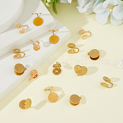 16Pcs 4 Styles Brass & 304 Stainless Steel Cuff Earrings&nbsp;EJEW-HS0001-18G