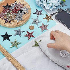 24Pcs 8 Colors Plastic Clothing Patches&nbsp;DIY-FG0006-21