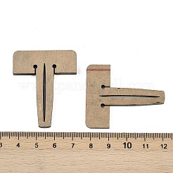 アクリルクラフトハニカムダボピン  レーザー彫刻機アクセサリー  文字tの形  ブラック  43.5x35.5x4.5mm  穴：2mm&nbsp;LS-DIY-XCP0003-84