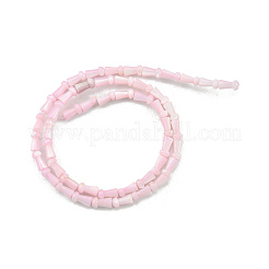天然淡水シェルビーズ連売り  染め  キノコ  パールピンク  7.5x4mm  穴：0.7mm  約50個/連  14.76インチ（37.5cm）&nbsp;SHEL-G013-02G