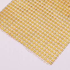 24 Rows Plastic Mesh Rhinestone Trimming&nbsp;DIY-WH0183-43C