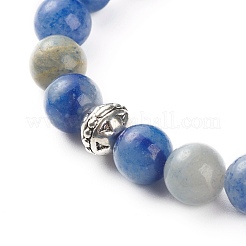 Natural Mixed Stone Round Beads Stretch Bracelet for Girl Women&nbsp;BJEW-JB06930
