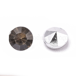 模造台湾アクリルラインストーン尖底カボション  多面カット  ダイヤモンド  濃いグレー  5.5x4mm&nbsp;GACR-A003-5.5mm-23