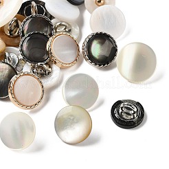 1-Hole Natural Shell Shank Buttons&nbsp;BUTT-XCP0001-15