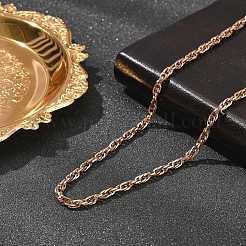 3MM 304 Stainless Steel Rope Chain Necklaces for Women&nbsp;NJEW-B131-07RG