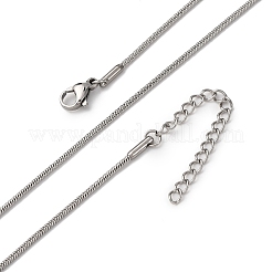 304 Stainless Steel Round Snake Chain Necklaces&nbsp;NJEW-T016-19P