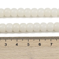 天然菩提根ビーズ連  ブッダ釈迦ビーズ  ロンデル  ホワイト  8x6mm  穴：1.4mm  約114個/連  26.52''（67.35センチメートル）&nbsp;WOOD-B010-A02-6x8mm