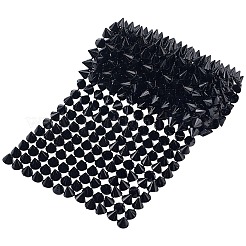 プラスチックコーンネックリベット1袋  オーガンジーギフトバッグ1個付き  ブラック  10x7mm  0.5ヤード/袋&nbsp;DIY-CP0013-67A