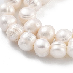 天然養殖淡水パールビーズ連売り  ポテト  アンティークホワイト  9~10mm  穴：0.6mm  約19~20個/連  6.10~6.50（15.5~16.5センチメートル）&nbsp;PEAR-C003-14D