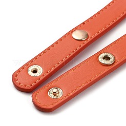Puレザーバッグハンドル  鉄のスナップボタン付き  サンゴ  62x1.95x0.6cm&nbsp;DIY-B067-01G-07