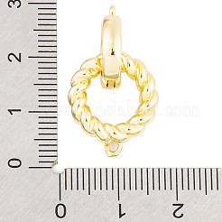 Rack Plating Brass Fold Over Clasps&nbsp;KK-P269-17G
