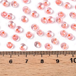 6/0 Inside Colours Transparent Glass Seed Beads&nbsp;X1-SEED-T007-07H