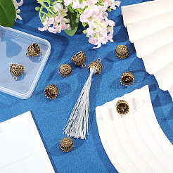 亜鉛合金ペンダントベイル  タッセルキャップ保釈  アンティーク黄金  18.5x15.5x14.5mm  穴：2mmと2.5mm&nbsp;FIND-CA0011-53AG
