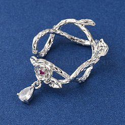 Brass Micro Pave Cubic Zirconia Findings&nbsp;KK-D378-20P