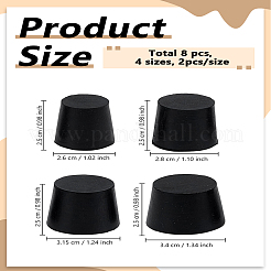 8Pcs 4 Styles Rubber Stopper&nbsp;AJEW-LP0012-06