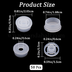 プラスチック製防塵ボトルストッパー50セット  ワインボトル用  ホワイト  20.5x9mm  内径：6mm&nbsp;AJEW-GF0008-25
