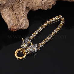 Vintage Alloy Viking Wolf Link Bracelets for Unisex&nbsp;WGCFB12-01