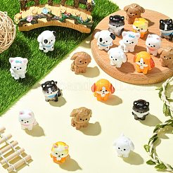20Pcs 10 Styles Resin Dog Display Decorations&nbsp;DJEW-CJC0010-008