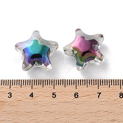 UV Plating Rainbow Iridescent Acrylic Beads&nbsp;X-OACR-H112-20B