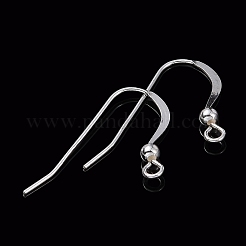 925スターリングシルバーピアスフック  銀  17x22x2.5mm  穴：2mm  ピン：0.6mm&nbsp;X-STER-K167-067S