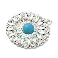 304 Stainless Steel with Dyed Synthetic Turquoise Pendants&nbsp;STAS-G374-05S-18