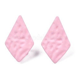 スプレー塗装鉄スタッドピアスパーツ  二重垂直ループ付き  凧  ピンク  18x11mm  穴：3mm  ピン：0.7mm&nbsp;IFIN-N008-013C