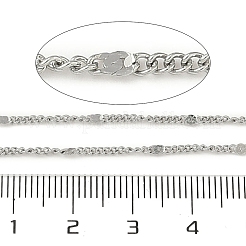 304ステンレススチールフィガロチェーン  ハンダ付け  スプールで  ステンレス鋼色  4.5x2x0.8ミリ＆1.8x1.5x0.8mm&nbsp;CHS-K017-10P