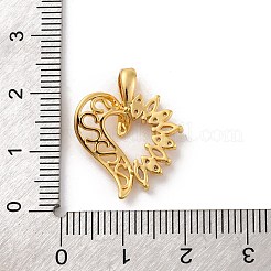 Brass Micro Pave Cubic Zirconia Pendants&nbsp;KK-U033-13G-01