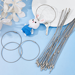 30Pcs Stainless Steel Wire Cable Keychains&nbsp;FIND-DC0008-22