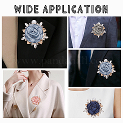 4Pcs 4 Colors Flower Cloth Pins&nbsp;JEWB-GO0001-17