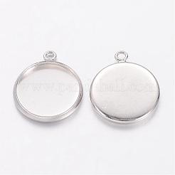Brass Pendant Cabochon Settings&nbsp;KK-B534-N