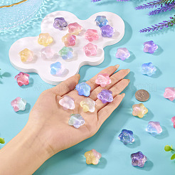 32Pcs 16 Colors Luminous Transparent Resin Star Cabochons&nbsp;RESI-TA0004-28