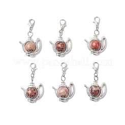 Teapot Alloy Wood Pendant Decorations&nbsp;HJEW-JM03394