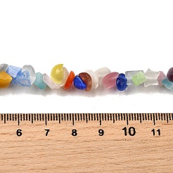 キャッツアイビーズ連売り  ナゲット  カラフル  2.5x3x3mm  穴：0.7mm  32インチ&nbsp;CE-A002-01D