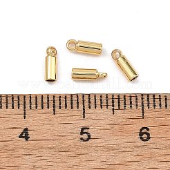 シェグレースの真鍮製コードエンド  エンドキャップ  コラム  カドミウムフリー＆ニッケルフリー＆鉛フリー  長持ちメッキ  18KGP本金メッキ  2.5x2.5x6.5mm  穴：1mm&nbsp;XGRQ2O508-431G