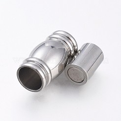 変色しにくい304ステンレススチール製のマグネット留め具と接着端  コラム  ステンレス鋼色  18x9mm  穴：5.5mm&nbsp;STAS-E049-3