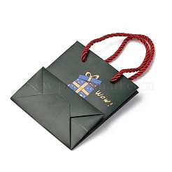 Christmas Santa Claus Printed Paper Gift Bags with Cotton Handles&nbsp;LS-CARB-F013-01
