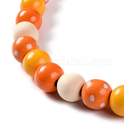 Thanksgiving Day Theme Wooden Beaded Pendant Decorations&nbsp;HJEW-K036-01A