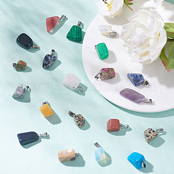 Natural & Synthetic Mixed Gemstone Pendants&nbsp;G-Q996-M