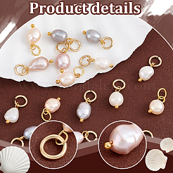 16Pcs 4 Colors Natural Freshwater Pearl Pendants&nbsp;PALLOY-PH01737