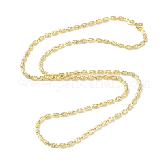 女性用スターリングシルバービーズチェーンネックレス925個。  テクスチャ  スタンプ925個とバネ式留め具付き  18KGP本金メッキ  18インチ（45.6cm）&nbsp;NJEW-A014-01G