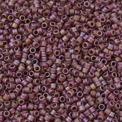 MIYUKIデリカビーズ  シリンダー  日本製シードビーズ  11/0  （db0853)マット透明なダークトパーズab  1.3x1.6mm  穴：0.8mm  約2000PCS /ボトル  10 G /ボトル&nbsp;SEED-JP0008-DB0853