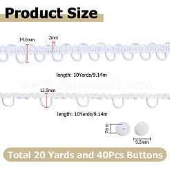Polyester Button Loop Elastic Lace Ribbon&nbsp;OCOR-HS0001-13B